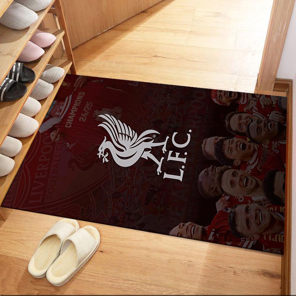 Liverpool Football Club Floor Mat Design For Game Room Balcony Dormitory Dining Room Antislip Carpet Anime Office Decor Perfect Gift For Womenmen