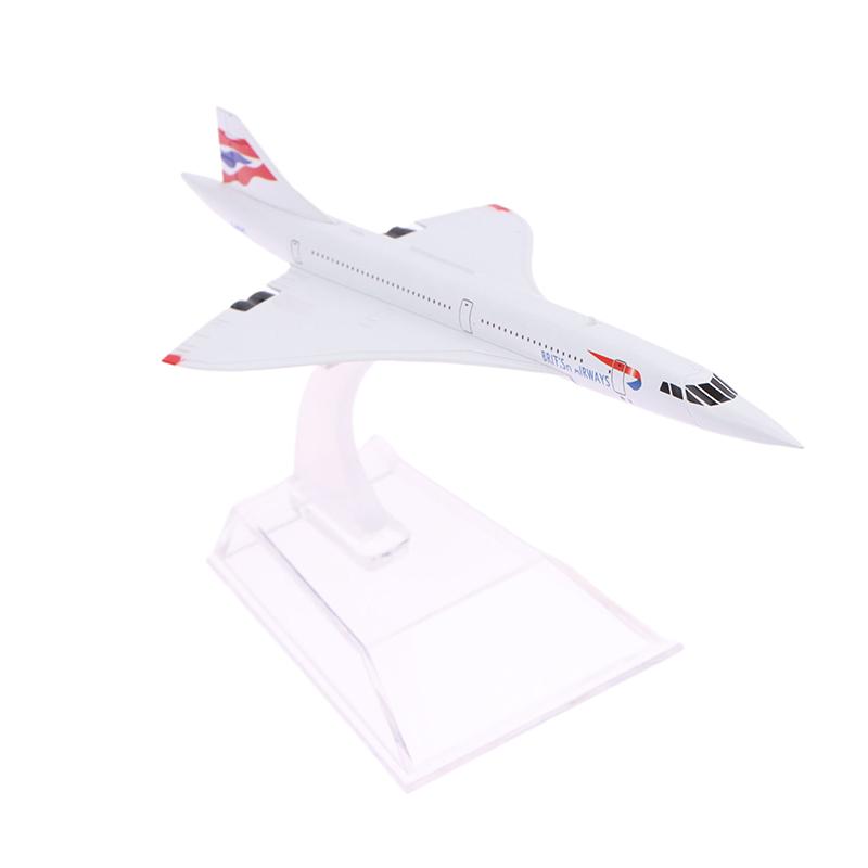 16 см британская модель Concorde, реплика металлической модели самолета, масштабная авиационная Коллекционная литая под давлением миниатюрный орнамент, сувенирные игрушки