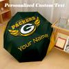 Автоматический 8-реберный зонт Green Bay Packers, Персонализированный складной зонт с текстом на имя, Зонт от дождя и солнца, Подарок