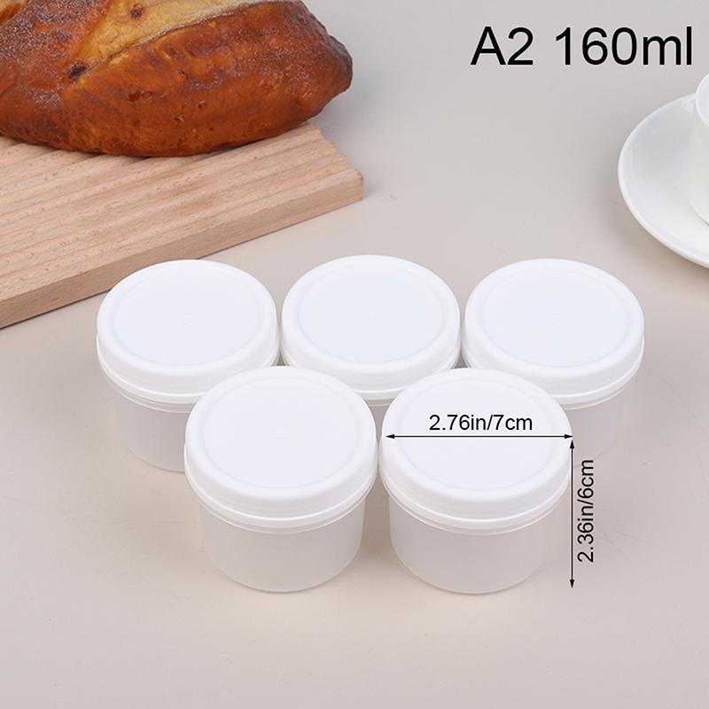 5 шт. многоразовые круглые пластиковые пищевые пустые банки с крышками герметичные свежие коробки портативные контейнеры для хранения мороженого йогурта морозильная камера