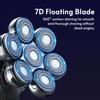 5-IN-1 Men Rechargeable Bald Head Electric Shaver 7D Floating Blade Head Beard Nose Ear Hair Trimmer Razor Clipper Facial Brush