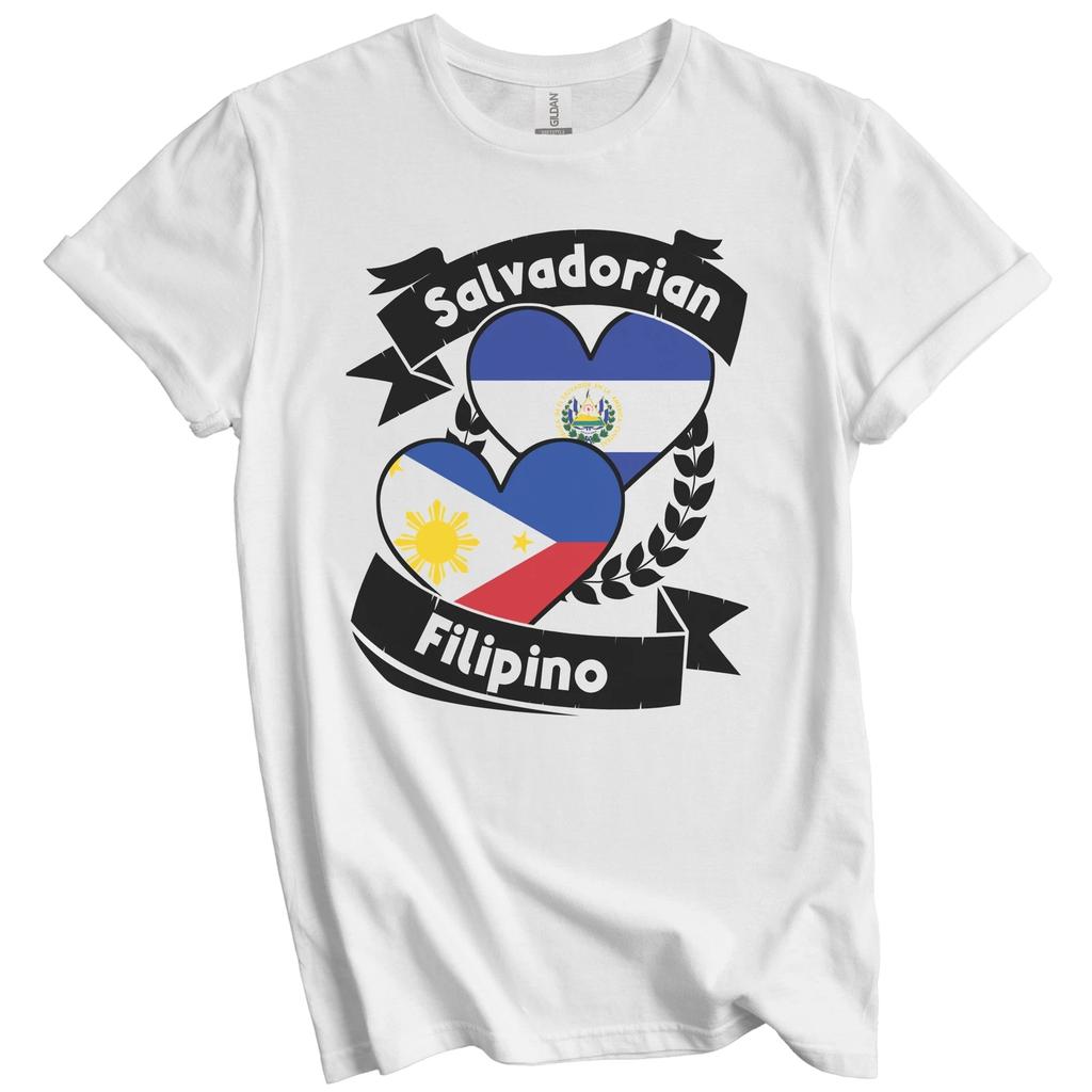 Salvadorian Filipino Heart Flags El Salvador Philippines T-Shirt