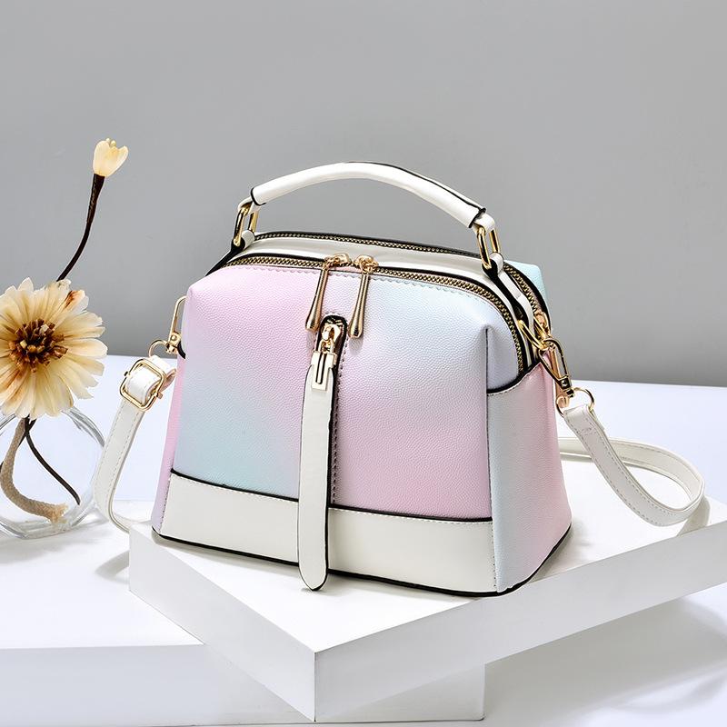 Cozy Up Color-Block Crossbody Bags for Women Purses Cute Designer Handbags Shoulder Bag Adjustable Shoulder Strap