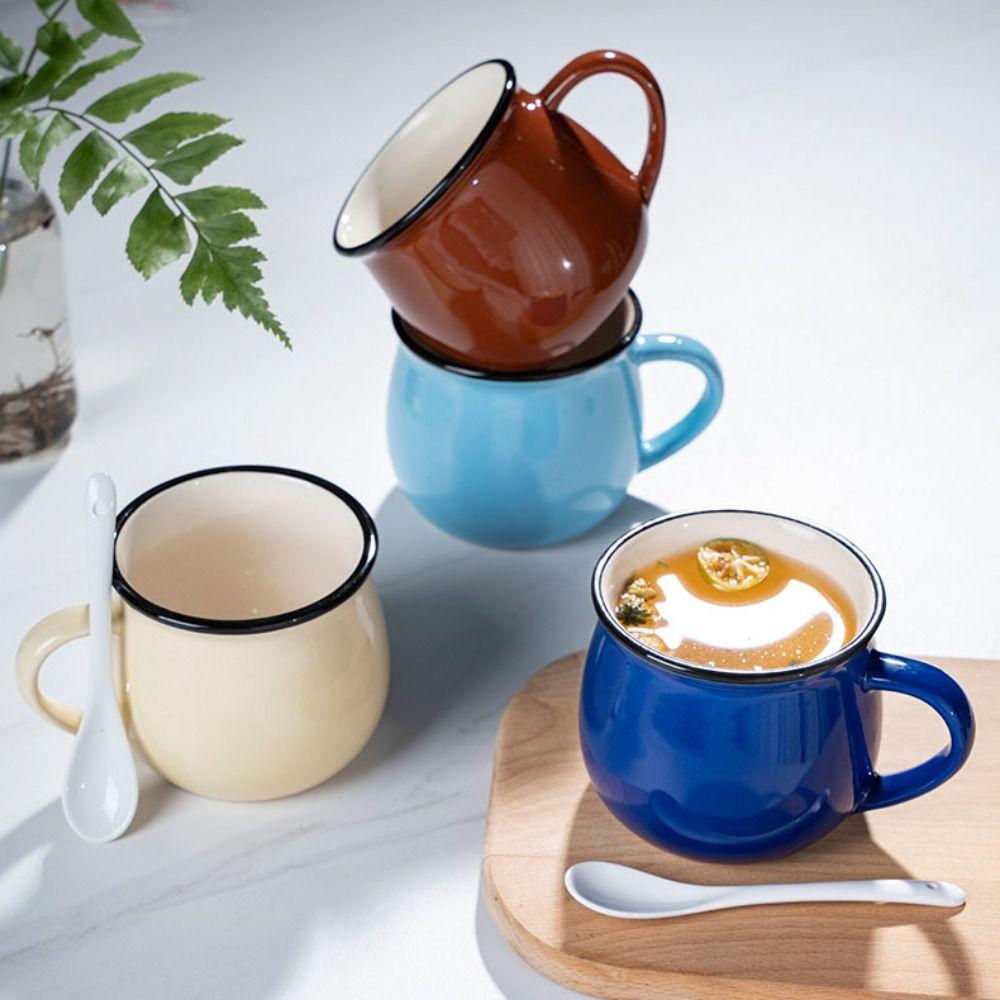 Nordic Ceramic Milk Cup 300/400ml Tea Cup Drinkware Coffee Mug Valentine's Day Present