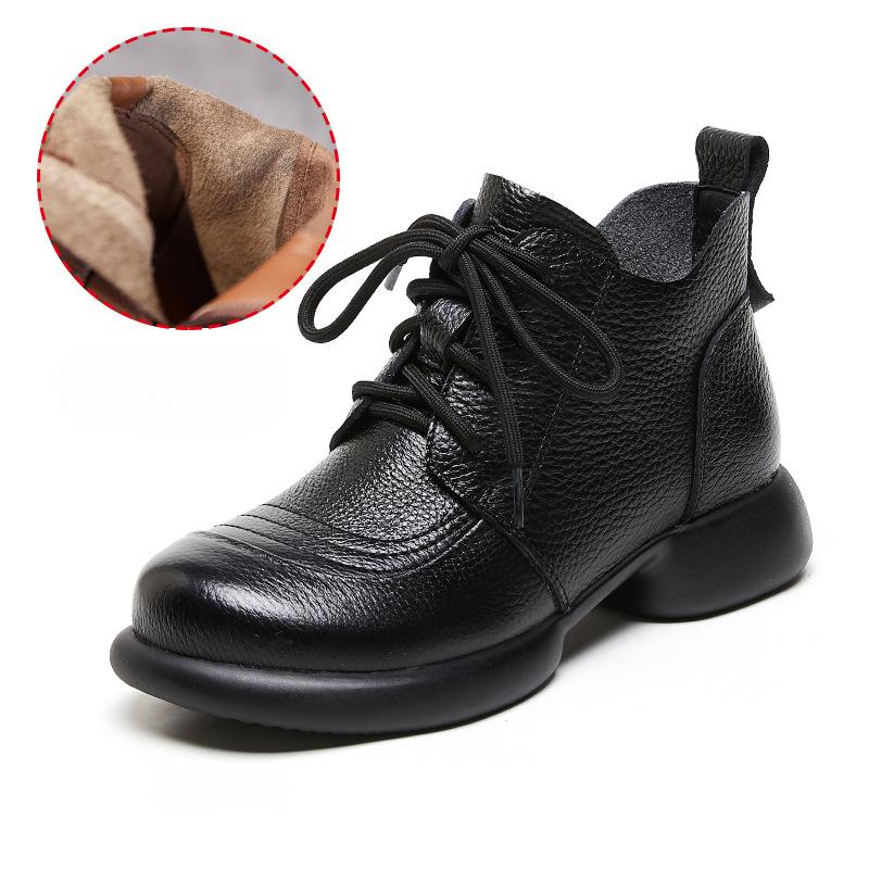 Женские повседневные ботильоны на шнуровке, удобные повседневные зимние ботинки на платформе и толстом каблуке, короткие женские ботинки с высоким берцем, деловая обувь