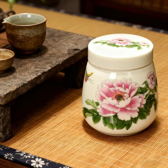 Керамическая чайница Yousheng с крышкой, портативная банка для хранения рассыпного чая, меда, специй, даже для варки яиц, герметичный контейнер для кухни