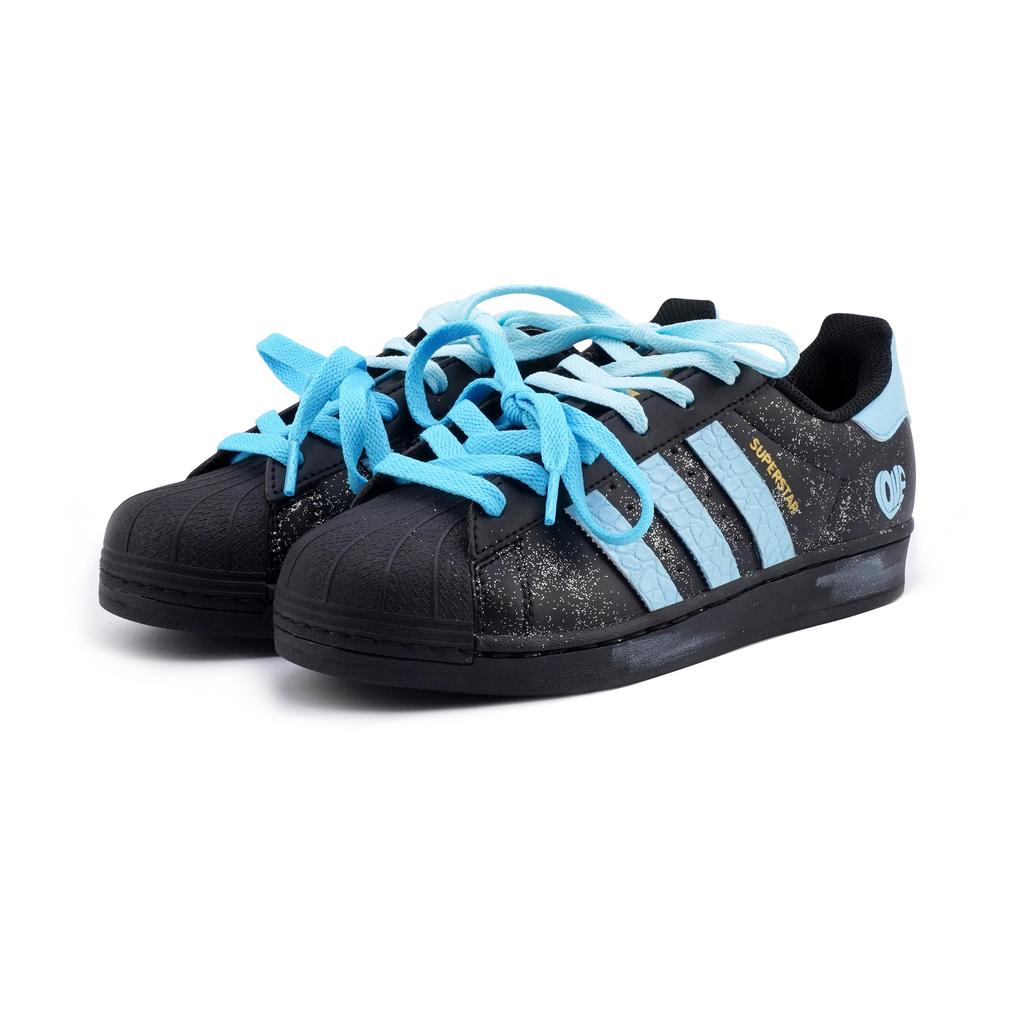 adidas Оригинальные кеды SUPERSTAR для скейтбординга Унисекс Низкие Черно-синие EG4959(Команда717-№2)
