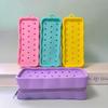 DIY Silicone Hole Pen Bag Large Capacity Pencil Case New Student Stationery Bag