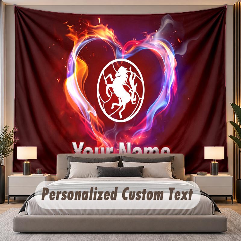 Custom Name Text Tapestry FC Twente Personalized Polyester Wall Tapestry For Bedroom And Room