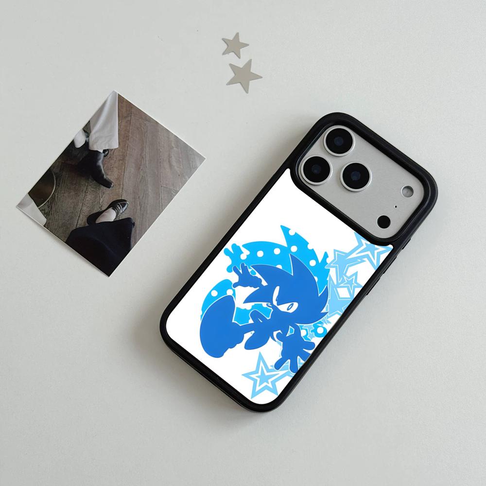 Anime Game S-Sonic Phone Case For IPhone 17 Air 16 15 14 Plus 13 12 11 Pro Max Dual Tone Hard PC Fashion Protective Cover