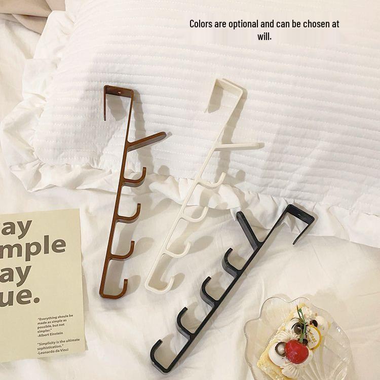 Dorm Bedside Hanging Hook: No-Drill Bunk Clothes Hanger & Storage Rack.