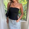 Tube Tops Women Y2k Clothing Solid Color Off Shoulder Strapless Sleeveless Bandeau 2000s Fairycore Clothes Streetwear