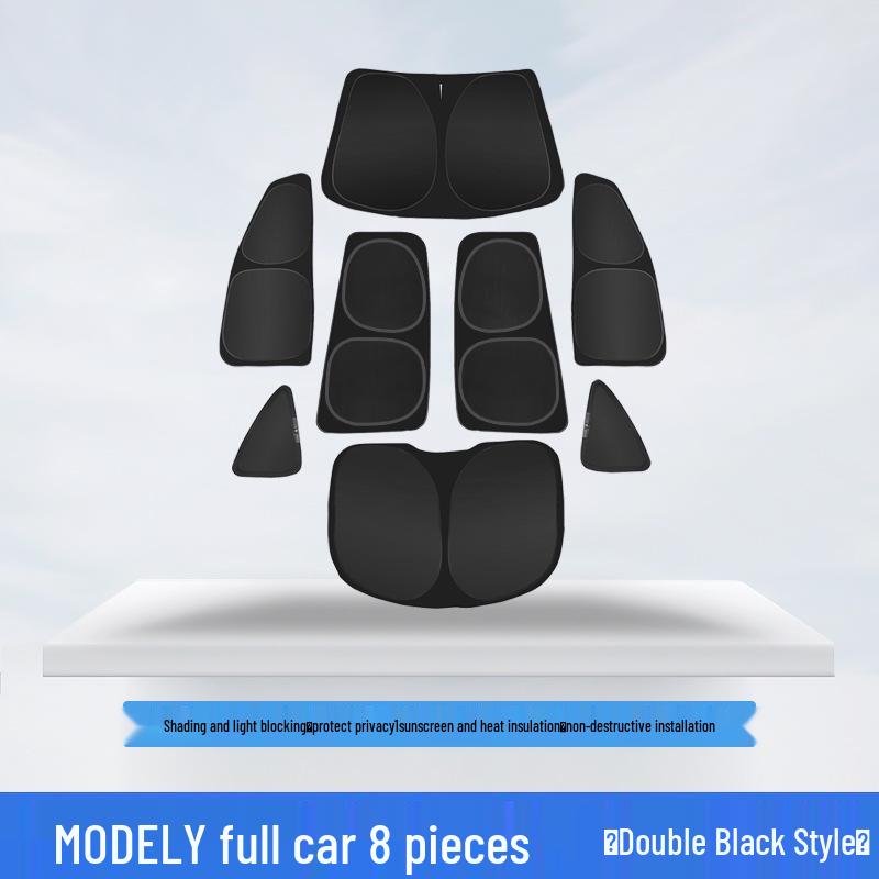 Lightproof Side Window Sunshade & Privacy Curtain for Tesla Model 3/Y - Heat Insulation & Sun Protection