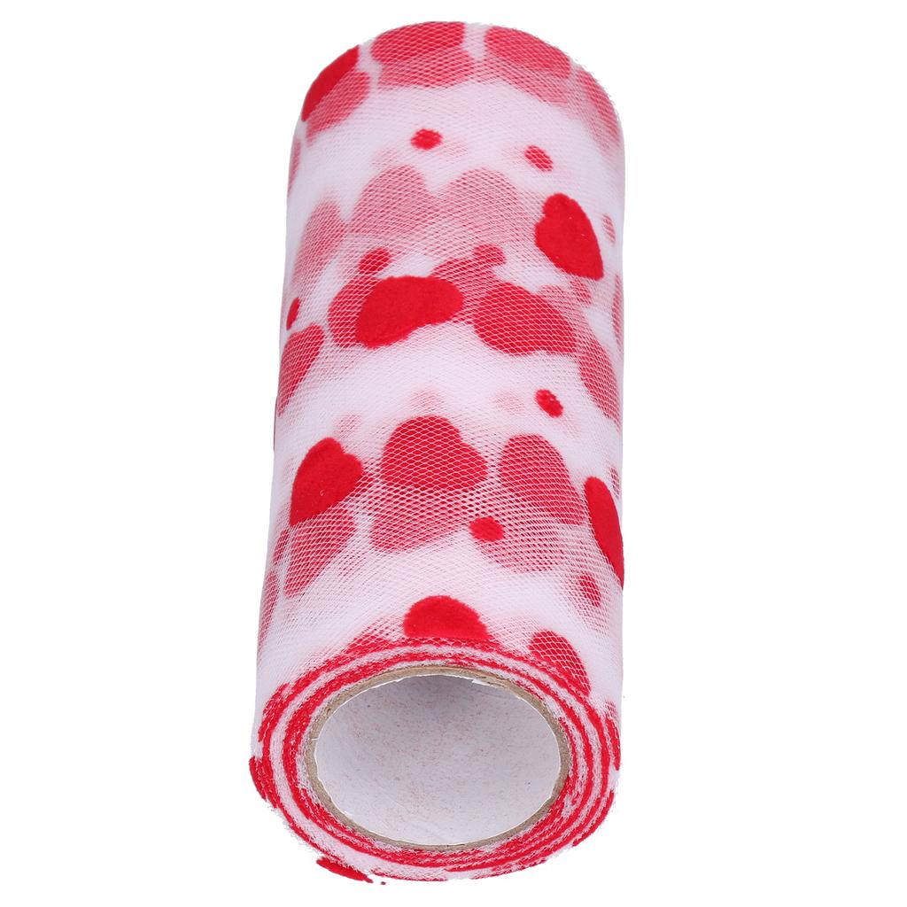 Рулоны тюля 10 ярдов, красная лента в форме сердца, упаковочная лента, сделай сам, резка, романтическое ремесло