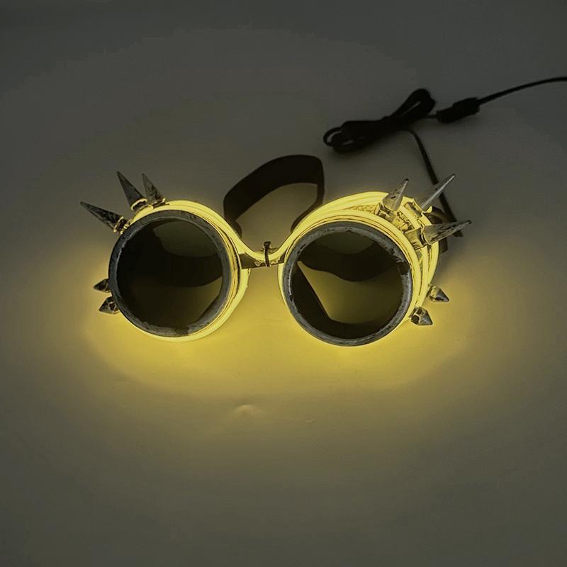 Funny LED Alien Sunglasses Costume Props Black Lens Glowing Light up Glasses for Women Men Boys Girls Halloween Eyewear Supplies