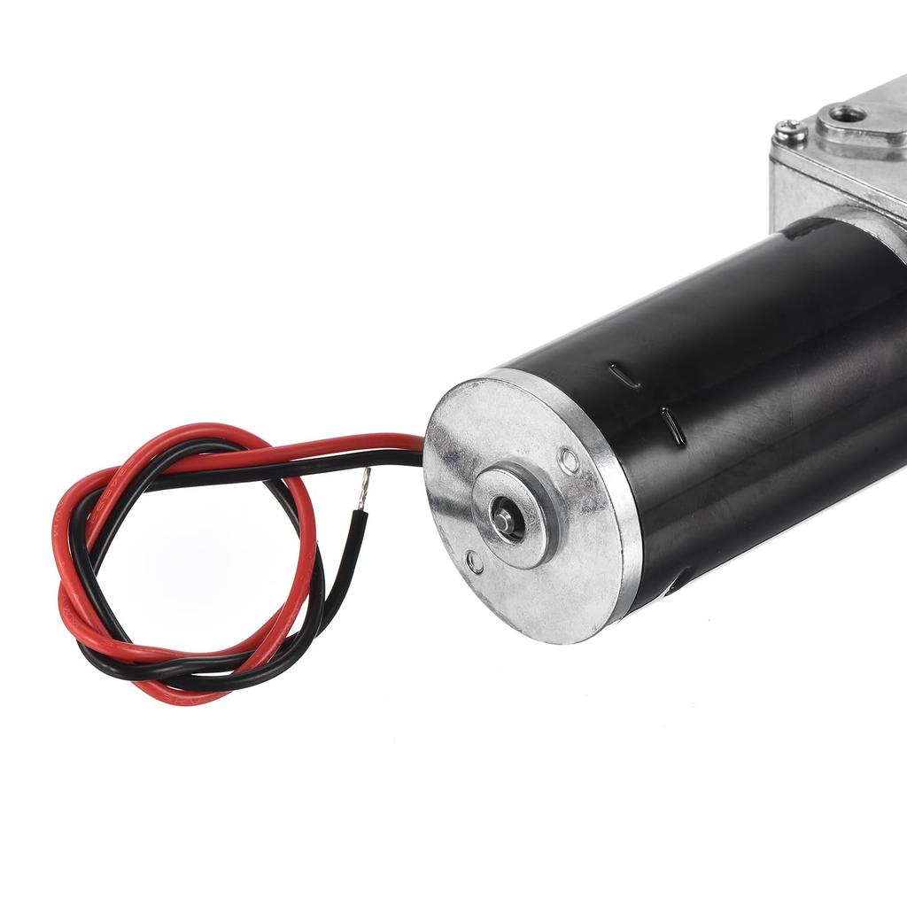 Uxcell DC 12V 130RPM Worm Gear Motor 8mm D Shaft Reduction Electric Motor Reduction High Torque Low Speed Mini Turbine Worm Motor with Wire