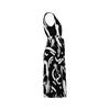 Summer Women's Monogram Printed Slant Shoulder Dresses Chic Comfortable and Versatile Temperament Elegant Casual Women's Clothing