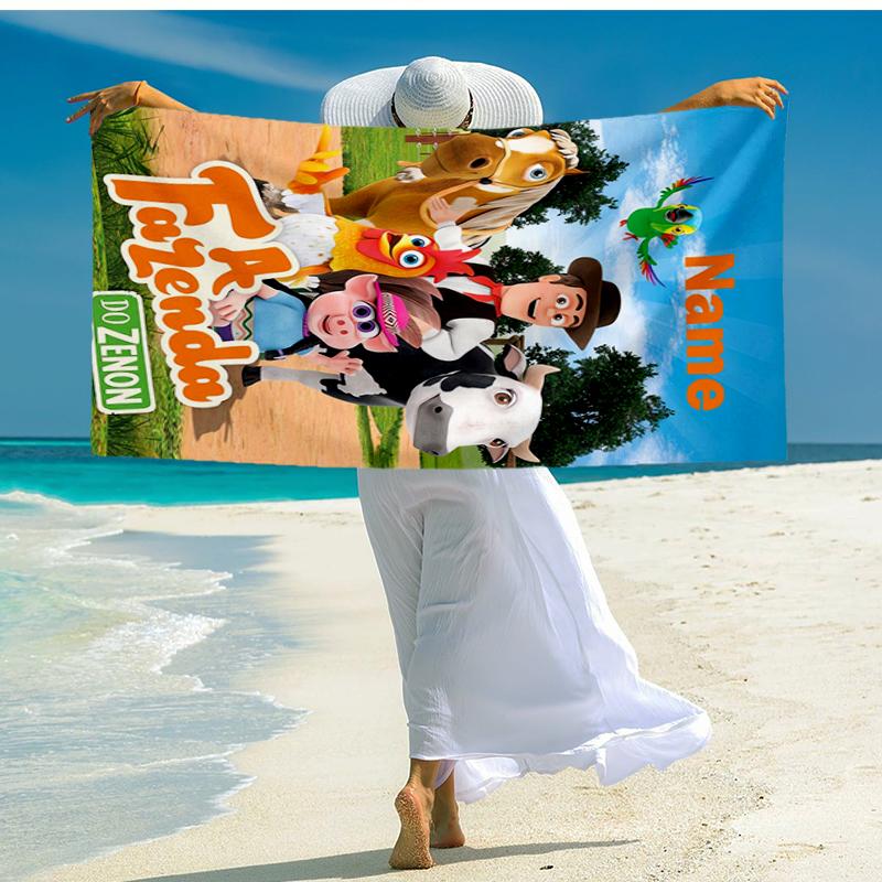 Custom Name Ultra-Soft Beach Towel with La Granja de Zenón Theme,Ideal for Pool - Camping, Diving - Perfect Travel Essential, Vibrant Beach Towel.
