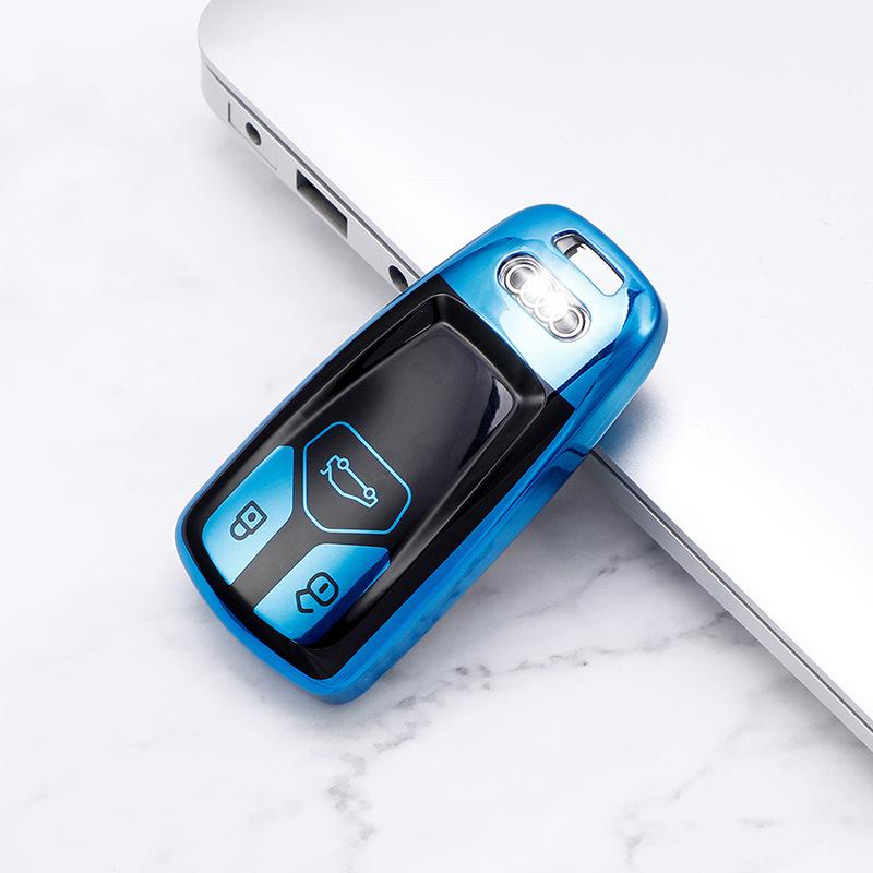 Мягкий чехол для дистанционного ключа из ТПУ для A1 A3 A4 B9 A5 A6 Q3 Q5 4M Q7 TT TTS RS Coupe, защитный держатель, аксессуары для брелоков