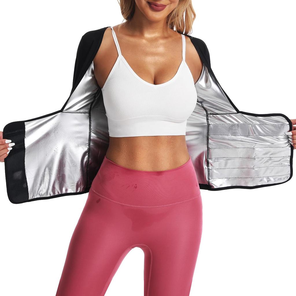 Костюм для сауны для женщин, тренажер для талии, формирователь тела, куртка с длинными рукавами, топы для тренировок, корректирующее белье для живота, рубашки для похудения