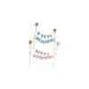 Adults Bunting Happy Birthday Gold Banner Baking Decoration Cake Flags Cake Topper Party Supplies