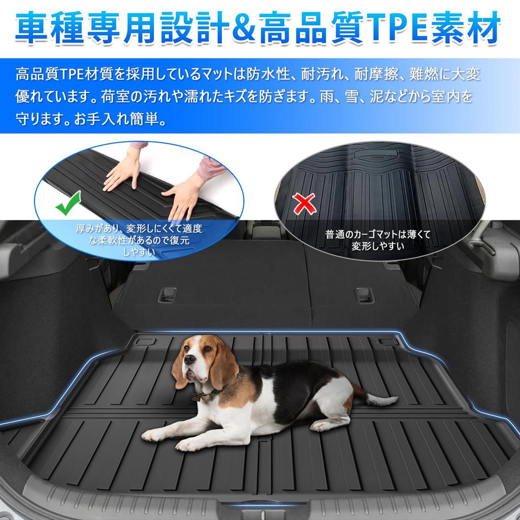 CARVANTA Luggage Mat for Honda Civic FL Series and Type 3D Molded Cargo Cargo Raised Custom Interior Easy 1 Piece FL Mat/Trunk (Models FL1, FL4, FL5,