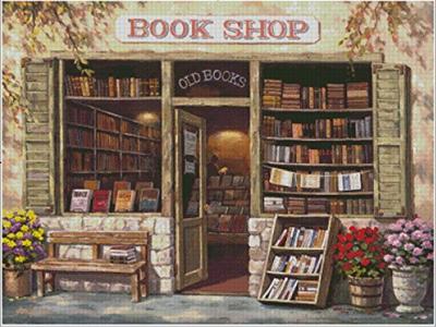 Набор для вышивки крестом Bookstore, египетский хлопок, игла 14ct, набор для вышивки крестиком, 400300 8265см