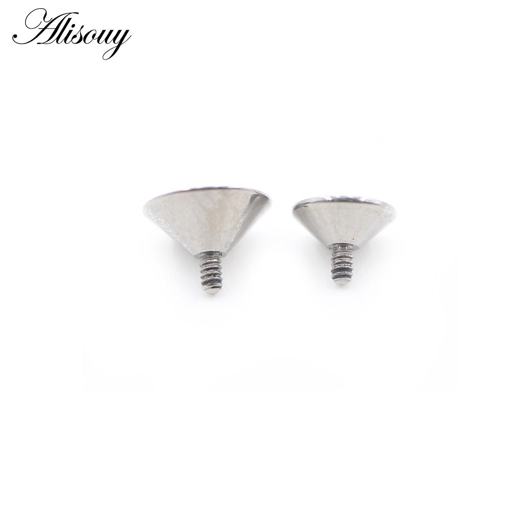Alisouy 1PC G23 титановая воронка с резьбой для уха, козелка, спиральная планка, лабрет, губное кольцо, хрящ, серьга-гвоздик, пирсинг, украшения для тела