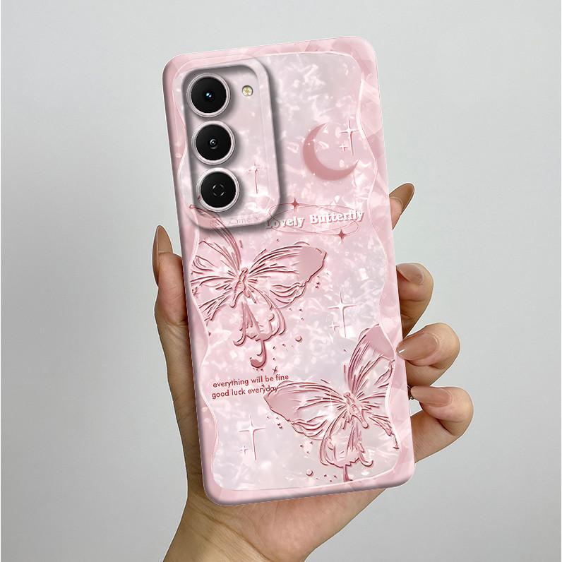 Чехол для Tecno Spark 40 Pro 40Pro+ Plus 4G Эстетичный Цветочный Чехол для Телефона Тонкий Жидкий Силикон Защита от Падений Мягкий Чехол