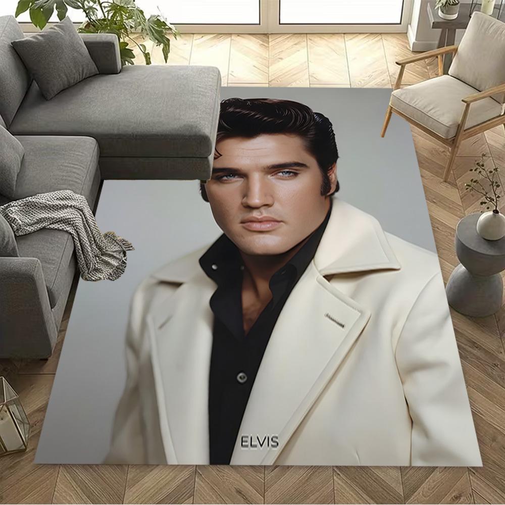 Love Tender: Elvis Presley's Legacy Area Rug Design for Bedrooms Dormitory Decorate room Playrooms Antislip Carpet Anime Office Decor