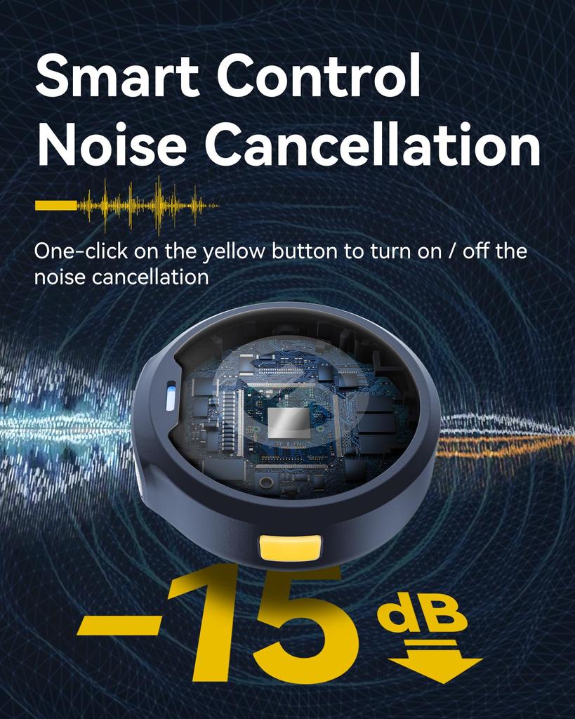 Hollyland Lark M2 Lightning Wireless Microphone, 48kHz/24bit HD Audio, 300m Range, 30H Battery, Noise Cancellation, for iPhone iPad Apple Device