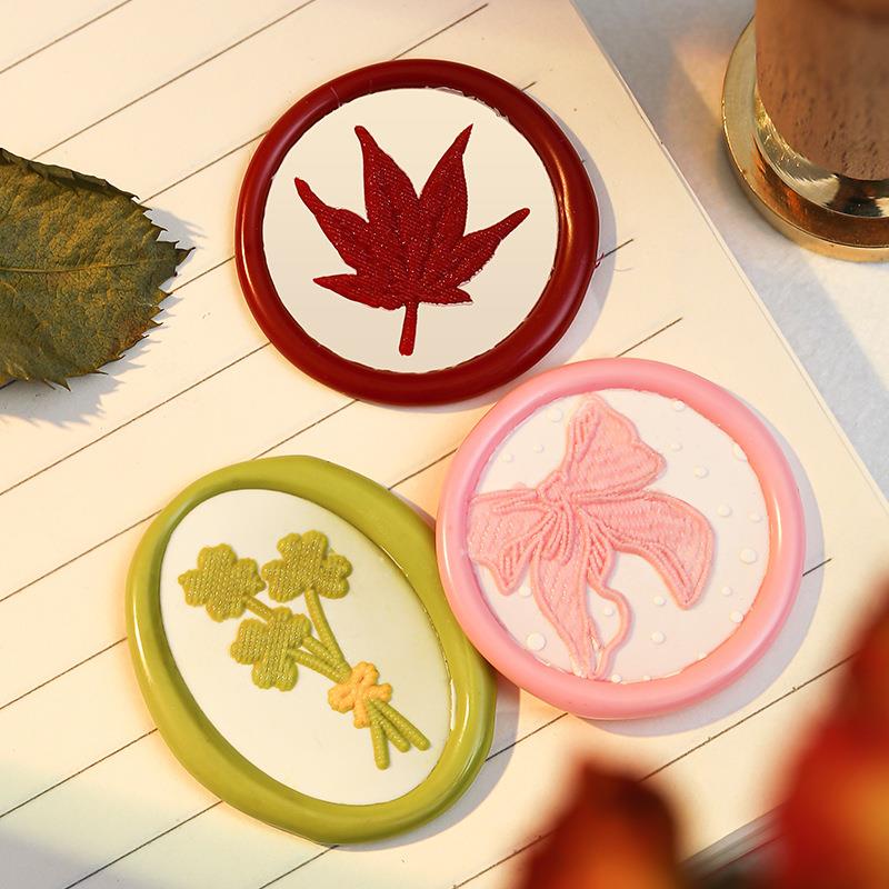 Plant Flowers Wax Seal Stamp Classic Sealing Wax Stamps Wedding Cards Decor Of Knit Rose Daisy Clover Tulips