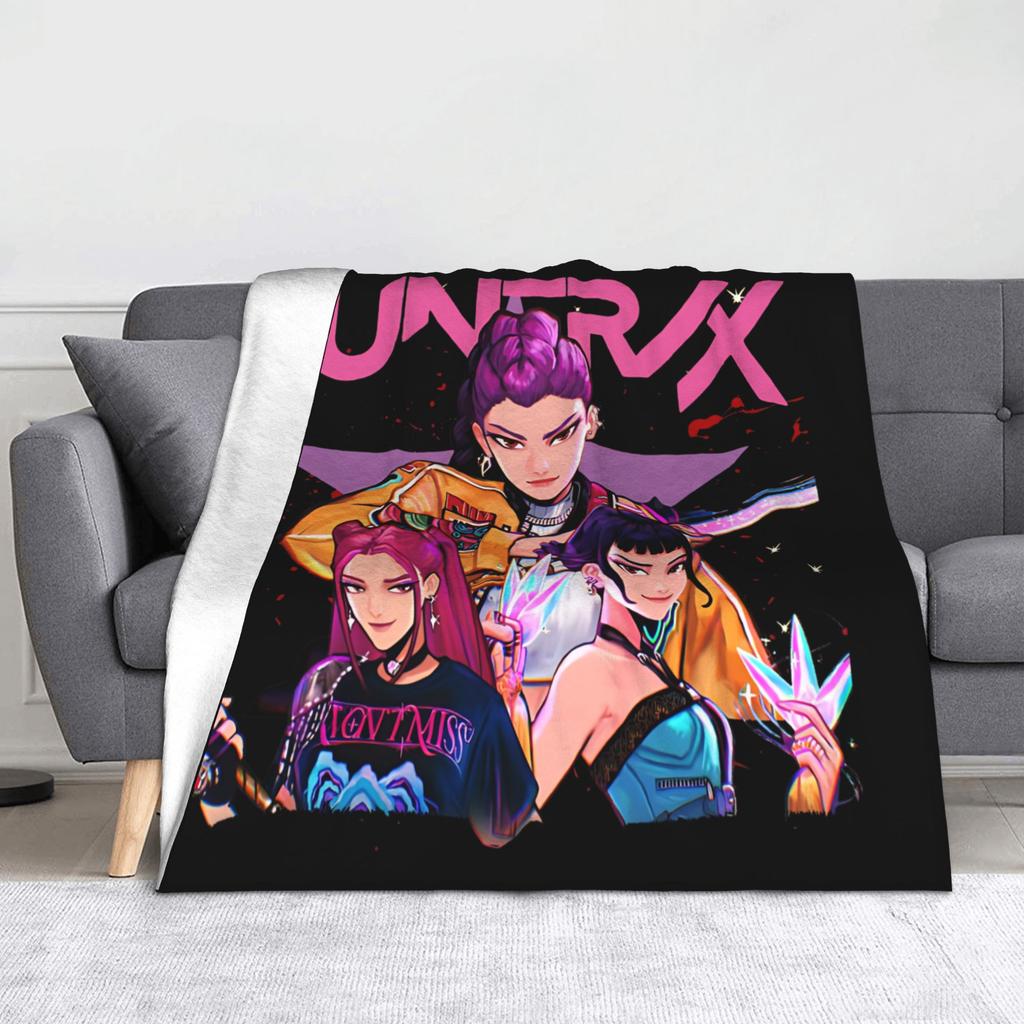 RUMI HUNTRX - HUNTRIX Kpop Охотники на демонов Флисовые одеяла Модные пледы для кровати, дивана, кушетки 125*100см Покрывало
