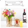 Бутылка для хранения Гальванизированное золото Цветочные аксессуары Для свадьбы Дня рождения Украшение для ужина Цветочный горшок Подсвечник Сталь/стекло