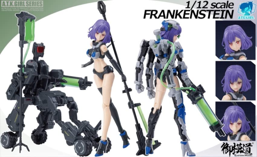 Doyusha Eastern Model ATK Girl Frankenstein 1/12 Scale Pre-Colored Plastic Model Kit, Approximately 15.5cm Tall