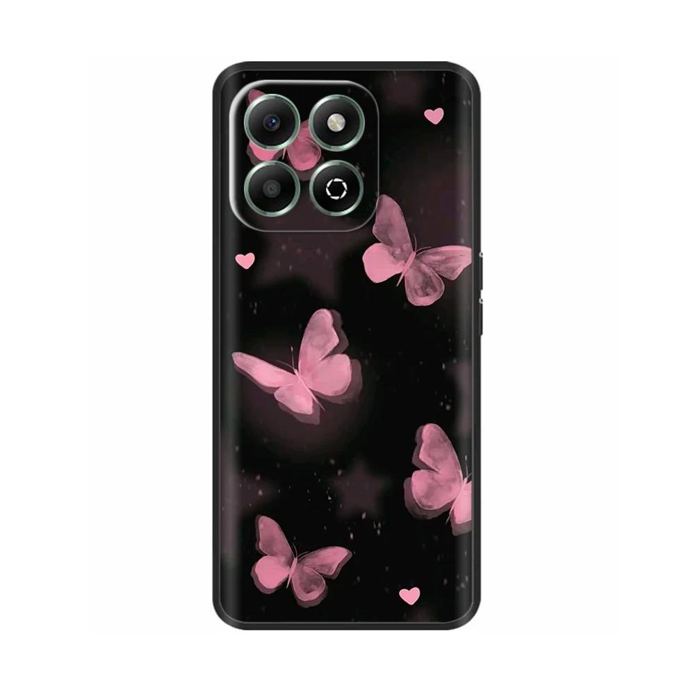 Чехол для телефона Honor X6b Чехол Бабочка Жидкий силикон Полная защита Задняя крышка для Honor X6b X 6b HonorX6b JDY-LX1 JDY-LX2