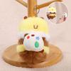 Cute Honey Bee Plush Doll Pendant for Couples Soft Stuffed Animal Keychain Funny Birthday