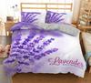 Лавандовый комплект пододеяльника размера кинг, фиолетовые цветы, романтичный изысканный комплект постельного белья для девушек и женщин, набор из 3 предметов с 2 наволочками