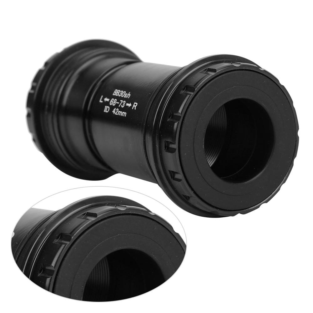 BB30 Alloy Bike Integrated Thrd Screw In Locking Bring Bottom Bracket Crankset   Accessory(Black )