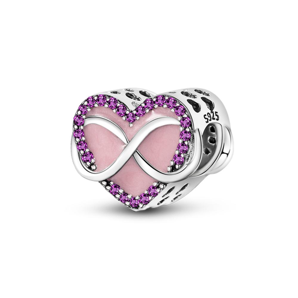 New Trinkets 925 Pure Silver Pink 8 Wings Sunflower Pendant Beads fit Original Charms Bracelet DIY Women Jewelry