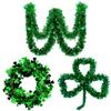 St. Patrick's Day Decorations Green Clover Hanging Wreath Clover Ring St. Patrick's Day Green Clover Party Pendant Ornament