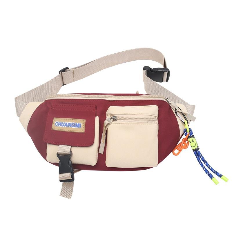 Colorblock Shoulder Crossbody Bag Sports Chest Bag Casual Small Satchel Bag For Men