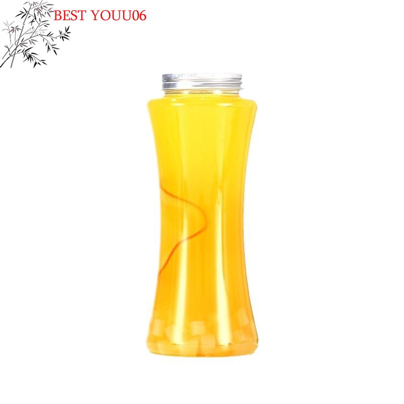 (YOUU06)1Pc Portable Milk Tea Drinking Bottle Plastic Water Cups Transparent Tea Coffee Bottle Juicing Beverage Bottle