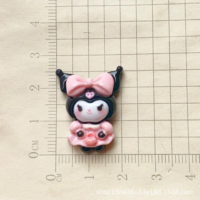 10 Pcs New Kawaii Cartoon Girl Hamburg Telephone Resin Flat Back Scrapbook Figurine Diy Bow Decor Accessories Crafts A2