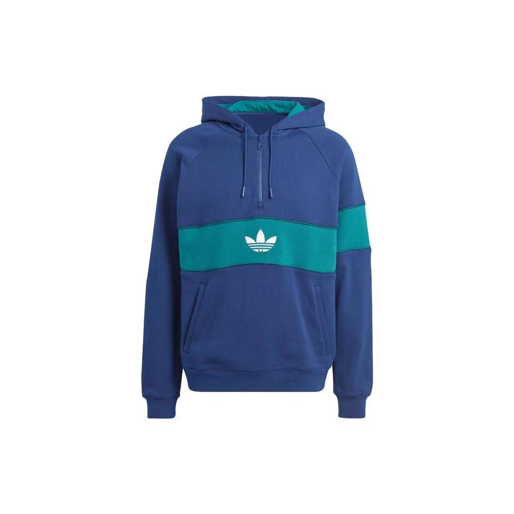 adidas Originals Trefoil Hack Ny Cutline Толстовка с цветным принтом логотипа Мужская толстовка Темно-синяя IP9486