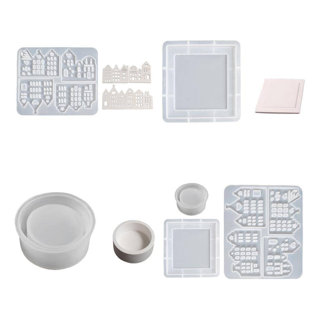 Художественная силиконовая форма, формы для фигурок в форме домика, формы для подсвечников для праздничных подарков и участия в семейном рукоделии