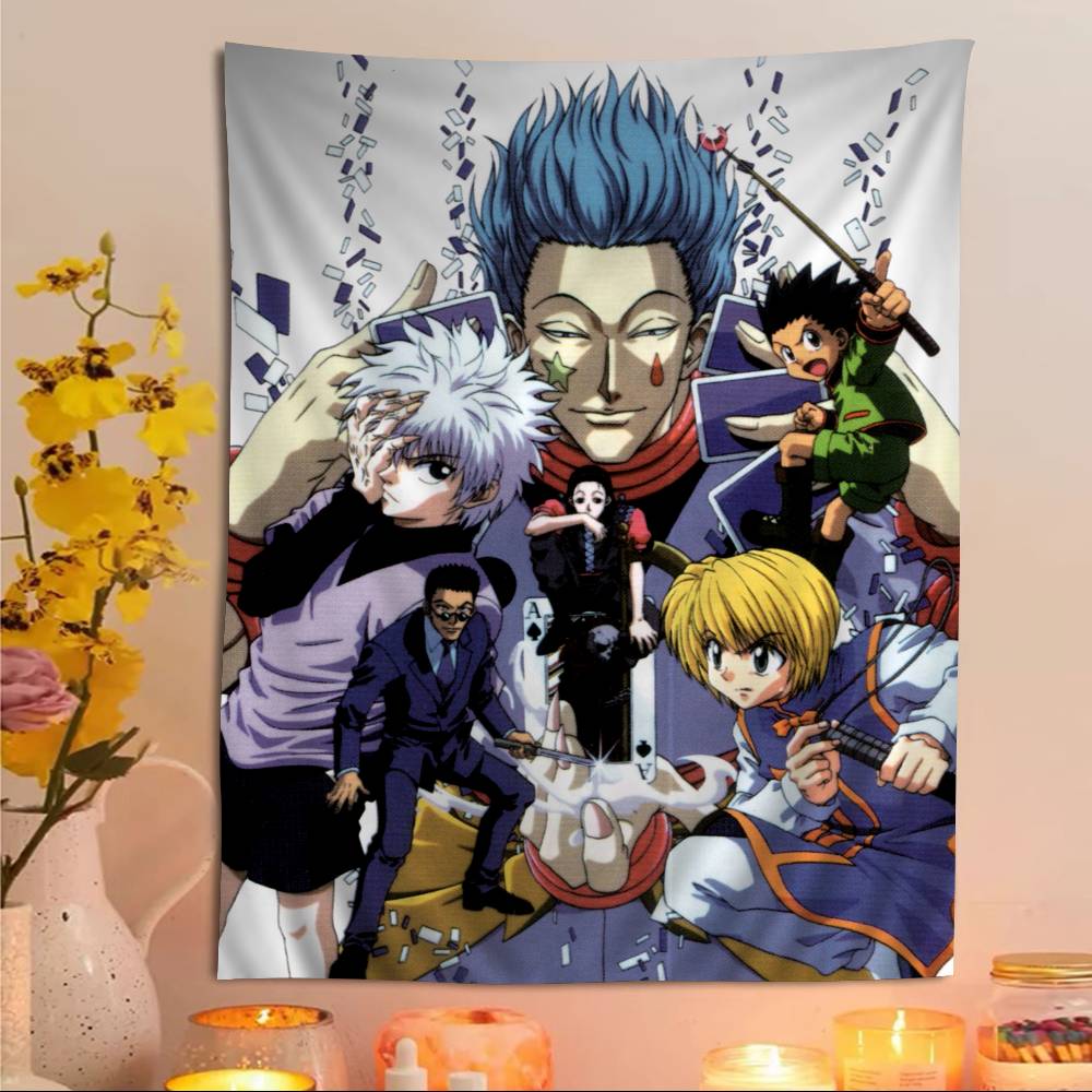 Настенный гобелен с обложкой из Weekly Jump Hunter x Hunter Декор для комнаты в стиле сёнэн Манга Яркий акцент для комнаты для поклонников приключенческого аниме и манги Jump