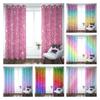 Curtain Shining Colorful Rainbow Texture Background (No Glitter Sparkle )Colored Starry Luxury Curtain For Living Room 2 Panels