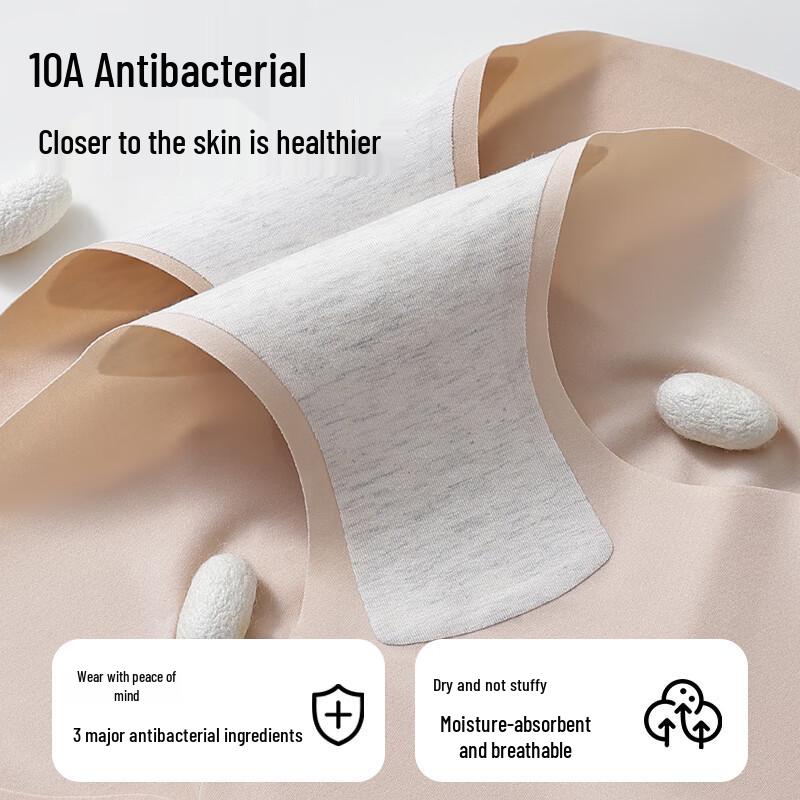 Tingmei Women's Silky Smooth Seamless High-Waist Briefs