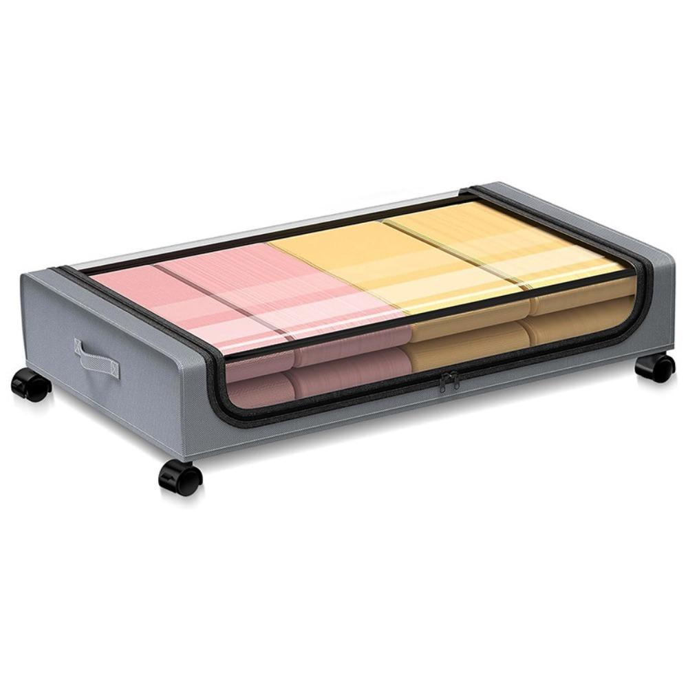 Пылезащитный ящик для хранения под кроватью с колесами, многоцелевой контейнер для хранения одежды, товары для дома